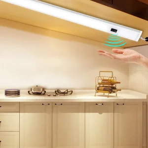 PIR Motion Sensor LED Cabinet Light Aluminum Profile Linear Strip Light for Wardrobe Wine Display Shoe Closet Shelf