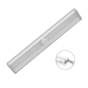 PIR Motion Sensor LED Under Cabinet Light for Wardrobe and Closet Aluminum