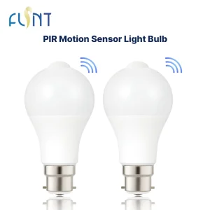 PIR Motion Sensor Warm White LED Bulb A19 12W AC230V E27/B22 Base, Auto On/Off