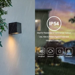PS0970 Outdoor IP54 Waterproof GU10 Wall Light Outside Exterior Wall Lamps
