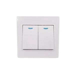 Panel Mount 2-Gang Push Button Wall Light Switch