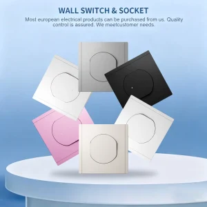 Pearl White PC and Glass 1-3 Gang 1 Way Mechanical Wall Switch for Home Use