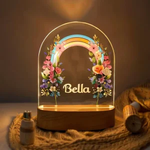 Personalized Photo UV-Printed Custom LED Night Light with Remote Dimming