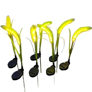 Pink LED Flower Light IP65 Waterproof PVC Solar Lamp for Garden Decoration