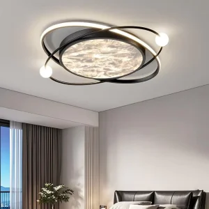 Planet European LED Ceiling Light with Metal and Acrylic Construction, Sensor Control, Flush Mount for Bedroom and Study