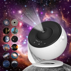 Planetarium Sky Projector with 13 Film Rotating Lamp LED Night Light Meteor and Star Projector for Bedroom Decor