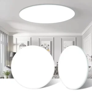 Plastic Round Frameless Ultra-Thin LED Ceiling Light Fixture for Bedroom