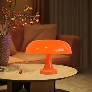 Plastic Type Nordic Portable USB Power Switch Adjustable LED Mushroom Table Lamp Bedside Decorative Table Lamp