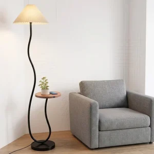 Pleated Floor Lamp Living Room Sofa Several Bedrooms Bedside Table Wireless Decorative Shelf Integrated Upright Desk Lamp