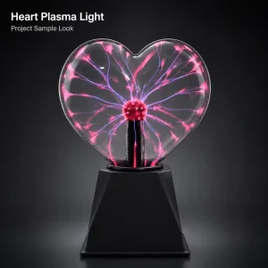 Plug In Heart Plasma Ball Night Light USB Powered Home Decorative Lamp for Retail Buyers