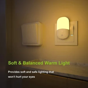 Plug-In Wall Night Light for Bedroom US EU UK Plug Motion Sensor