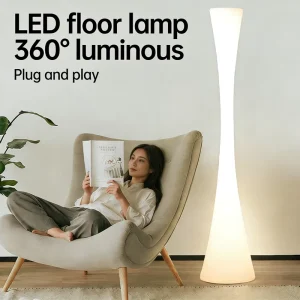Plug-and-Use Contemporary LED Floor Lamp for Living Room Bedroom and Guesthouse Sofa Decoration and Atmosphere Standing Desk Lamp
