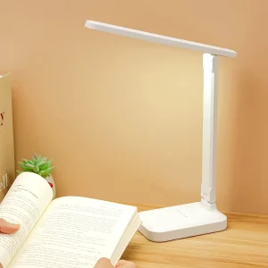 Plug-in LED Desk Lamp Single-color Temperature Reading Room Study Light Folding USB Table Lamp