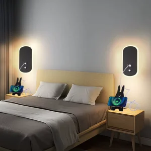 Plug in Modern Simplicity Interior Bedside Wall Mounted Lamp for Bedroom Nordic Home Sconce Wall Light