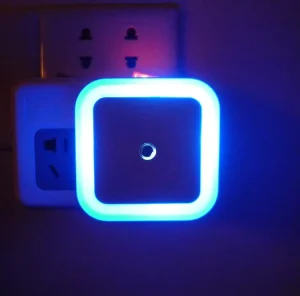 Plug in Motion Sensor Light LED Night Lights Automatic Dusk Dawn Wall Lamp for Living Room