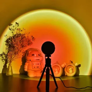 Popular Decorative Home Laser Lighting Table Lamp Rainbow Halo Floor Lamp Projector Sunlamp LED Sunset Night Light