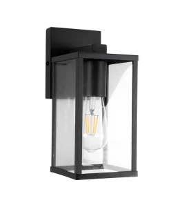Popular Design Top Sell Black Square Waterproof Aluminum Material Wall Lamp Outdoor Garden Light E27 Max.28W