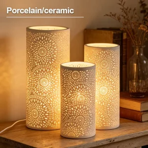 Porcelain Creative Lamp Bedroom Craft Art Light for Kids Room Euro Style Craft Night Light