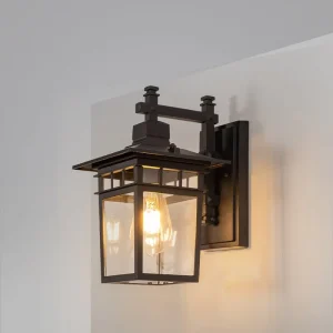 Porch Wall Light Outdoor Waterproof Lanterns with Frame and Clear Glass Shade Modern Mounted Lighting for Patio Entryway Hallway