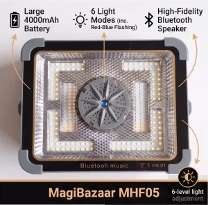 Portable 2 in 1 Rechargeable RGB LED Flood Lamp High Brightness Solar Powered Outdoor Floodlight Work Light Smart MHF05 Light