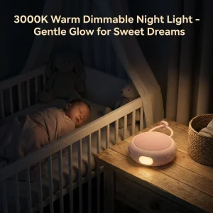 Portable ABS LED Feeding Night Light with Touch Control and White Noise Sleep Machine