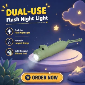 Portable Cartoon Dinosaur Mini USB Rechargeable Silicone LED Night Light