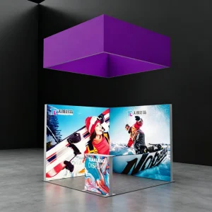 Portable Exhibition Light Box 10 Second Setup Tool Free Snap Lock Wheeled Bag Trade Show Light Box