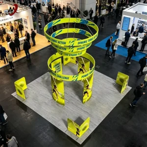 Portable Foldable 20×20 ft Modular Exhibition Booth Display with 3×3 m Tension Fabric Aluminum Frame