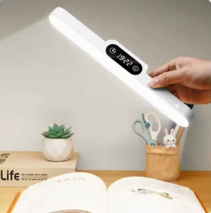 Portable Modern LED Desk Lamp Touch Remote Control Electric Powered Rectangular Adjustable Eye Caring Light for Reading Rooms