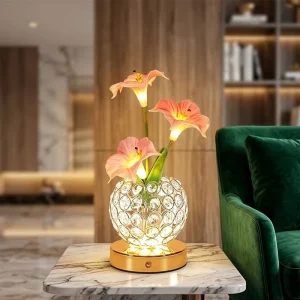 Portable Outdoor Rechargeable LED Table Lamp for Camping Patio and Garden Decor with Touch Dimming Waterproof