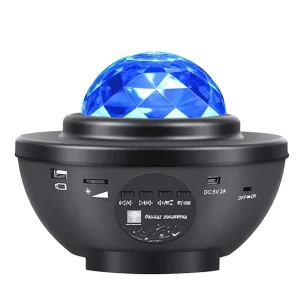 Portable RGB LED Music Projector Lamp with USB Power and Speaker