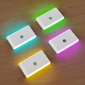 Portable RGB LED Night Light ABS Material Sensor Control Battery Powered for Home Use for Porch Bedside Aisle