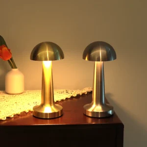 Portable Rechargeable Modern Metal Simple Touch Dimming LED Table Lamp with USB Cordless Design for Living Room Dining Room