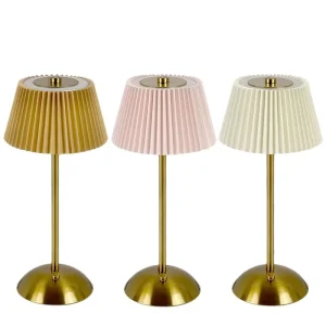 Portable Rechargeable Table Lamp Cordless Battery Operated Fabric Shade LED Dimmable Night Light for Bedroom Living Room Office