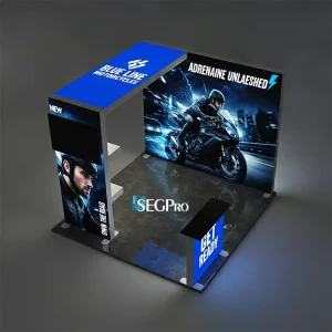Portable Reusable Aluminum PVC Profile Expo Booth 10x10ft LED SEG Light Box