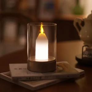 Portable Sensor Control LED Flameless Candle Light for Hotel SPA Party Bedroom Festival Night Light Table Lamp Christmas Gift