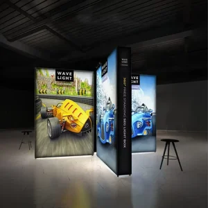 Portable Stand LED Folding Light Box Conference Display Exhibition Wall Background Board Lightbox for Trade Show