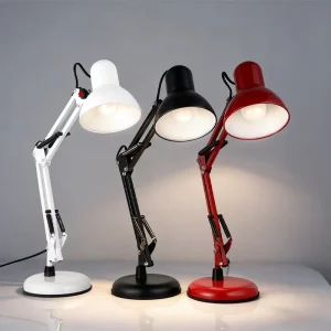 Portable Study Light Adjustable Room Clamp Lamp Dormitory Reading Clamp LED Desk Swing Arm Flexible Folding Table Lamp with Clamp