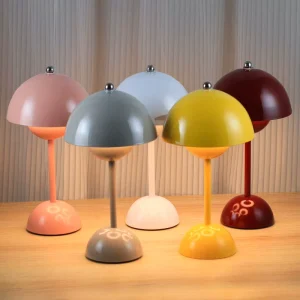 Portable Touch Control LED Table Lamp Cordless Rechargeable 3 Color Dimmable Night Light Modern Bedroom Decor Light