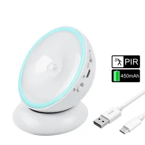 Portable USB Rechargeable Waterproof IPX5 Human Body Induction Motion Sensor LED Night Light LED Work Light