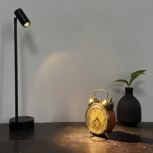 Portable Wireless Charging LED Desk Lamp Modern ABS Stainless Steel Table Light Metal Shade Simple for Reading Lighting Battery
