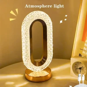 Portable Wireless Night Light LED Touch Dimming Crystal Table Lamp Creative Table Lamp for Restaurant Bar Hotel Decoration