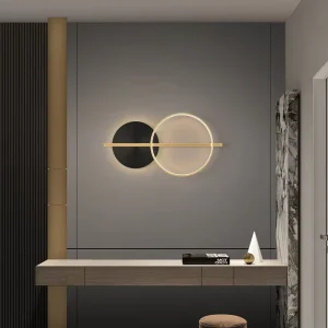 Post Modern Light Luxury Bedside Wall Lamp Simple Corridor Wall Light Creative Personality Full Copper Bedroom Wall Lamp