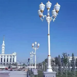 Post Waterproof LED Classic Garden Pole Lanterns Vintage Garden Street Light Outdoor Aluminum Garden Lamp