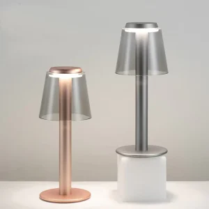 Postmodern LED Touch Control Dimmable Battery Powered Aluminum Table Lamp for Bedroom and Restaurant Ambiences 5V DC