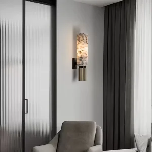 Postmodern Led Wall Lamp Marble Decorative Marble Hotel Corridor Indoor Led Wall Lamp Light for Indoor