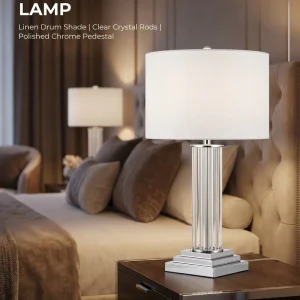 Postmodern Minimalist K9 Crystal Table Lamp American Style for Home Decor Luxury Living Room Bedroom Study or Villa Bedside