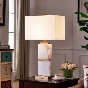 Postmodern Nordic Simple High Lumen Bedroom Bedside Table Lamp Gold With Charging Function