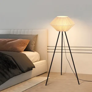 Price Living Room Bedroom Fabric Floor Lamp Minimalist Design Natural Fabric Floor Light Standing Modern Floor Lamp