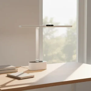 Professional 24W LED Desk Lamp CRI 95 High End White Table Lamp with Pomodoro Timer and Slide Dimming Foldable Study Light